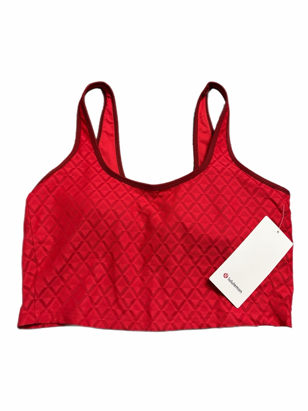 NWT Lululemon Textured Mesh Tennis Tank Top (Lulu Red/Dark Sport Red) Size XL